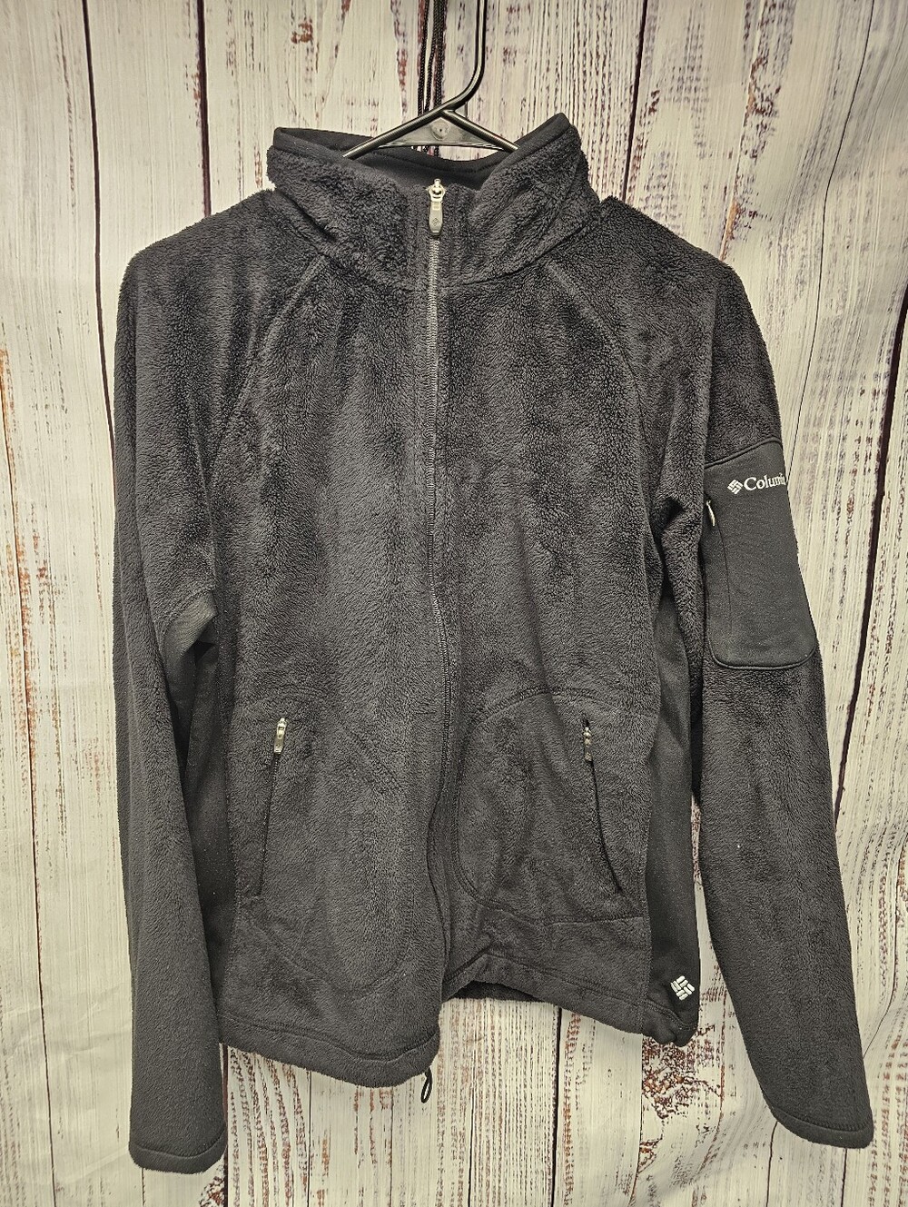Columbia Women’s XL Black Plush Fleece Jacket Full Zip Interchange Liner
